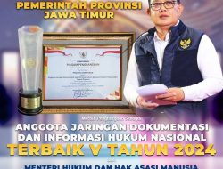 JDIHN Awards 2024, Jatim Raih Prestasi Berkat Inovasi dan Profesionalisme dalam Layanan Hukum