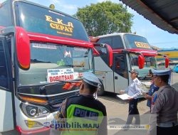 Satlantas Polres Purbalingga Gelar Pemeriksaan Laik Jalan Bus Angkutan Umum