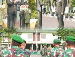 Kepala Staf Korem 084/Bhaskara Jaya, Memimpin Upacara Peringatan HUT ke 79 TNI Tahun 2024