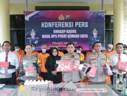 Polres Nganjuk Berhasil Ungkap Ratusan Kasus Selama Operasi Pekat Semeru 2025