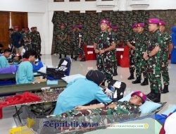 Jelang HUT Ke-24, Pasmar 2 Gelar Bakti Sosial Donor Darah