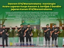 Danrem 074/Warastratama Pimpin Laporan Korps Kasrem dan Sertijab 2 Dandim