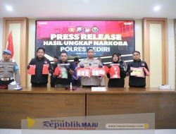 Polres Kediri Gagalkan Peredaran Sabu Hampir 1 Kg