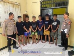 Polsek Kenjeran dan Masyarakat Berhasil Gagalkan Aksi Tawuran, 6 Remaja Diamankan