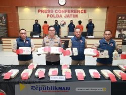 Polda Jatim Berhasil Ungkap Jaringan Narkoba Internasional, 21 Kg Sabu Senilai 22 Milyar Disita