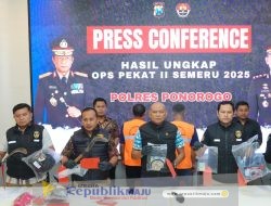 Operasi Pekat II Semeru 2025, Polres Ponorogo Amankan Tersangka Penganiayaan Bersajam