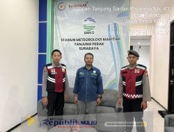 Antisipasi Cuaca Ekstrem, Unit Patroli Kota Presisi Polres Pelabuhan Tanjung Perak Koordinasi dengan BMKG