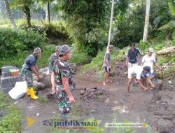 Prajurit Yonif 1 Marinir dan Kodim 0824 Jember Laksanakan TMMD Perbaikan Saluran Irigasi