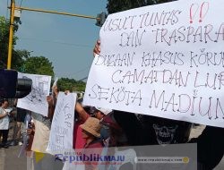 Puluhan Massa Dukung Polres Kota Madiun Usut Dugaan Korupsi Berjamaah