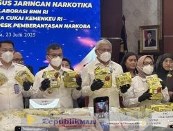 April-Juni 2025, BNN dan Bea Cukai Ungkap 172 Kasus dan Sita 638,8 Kg Narkoba