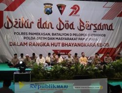 Polres Pamekasan Gelar Dzikir dan Doa Bersama Sambut Hari Bhayangkara Ke-79
