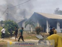 Luapkan Amarah, Warga Tumang Siak Bakar Mess dan Kendaraan PT SSL