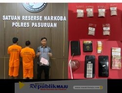 Ungkap Kasus Sabu, Polres Pasuruan Amankan Pasutri di Rembang dan Sita 4.5 Gram Barang Bukti