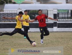 Prajurit Korem 011/Lilawangsa Olahraga Bola Kaki untuk Jaga Kesehatan