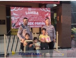 Songsong HUT ke-80 Kemerdekaan RI, Polsek Pakal Adakan Lomba Untuk Anak-Anak Rusunawa Benowo Pakal