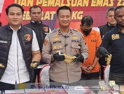 Jual Emas Oplosan Selama 4 Tahun, Pemilik Toko Emas di Bengkalis Diciduk Polisi